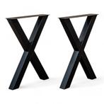 Vier sets zwarte x-bartafelpoten van 87cm hoog, Ophalen, Tafelpoot, 50 tot 100 cm, Nieuw