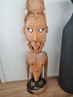 Houten beeld. Asmat Papua nieuw Guinea. 125 cm. Hoog., Antiek en Kunst, Ophalen of Verzenden