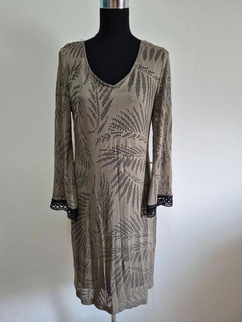 J341 - Groene Ana Alcazar jurk maat 40 (1), Kleding | Dames, Jurken, Zo goed als nieuw, Maat 38/40 (M), Groen, Onder de knie, Ophalen of Verzenden