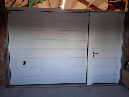 Roldeur met loopdeur, Doe-het-zelf en Verbouw, Deuren en Horren, Gebruikt, Garagedeur, 215 cm of meer, 120 cm of meer, Metaal