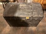 Antieke hutkoffer/scheepskoffer ca. 1900, orginele bekleding, Antiek en Kunst, Ophalen