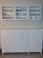 Vitrinekast, wit, hoogglans van Ikea, Ophalen, Zo goed als nieuw, 25 tot 50 cm, 150 tot 200 cm