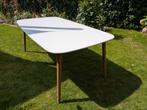 Houten tafel met wit blad van Casa, Tuin en Terras, Tuintafels, Ophalen, Zo goed als nieuw, Rechthoekig, Hout