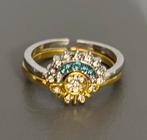 Twee ringen. Zilver maan, goud zon. Vriendschap, verloving., IJzer of Staal, ., Nieuw, Ophalen of Verzenden