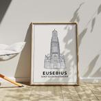 Poster Eusebiuskerk - grafisch ontwerp (40x30cm), Antiek en Kunst, Ophalen of Verzenden