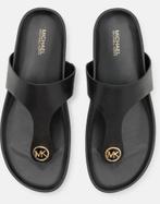 MICHAEL KORS ZWART LEREN LOGO SLIPPERS, MAAT 38, NIEUW💖💖💖, Slippers, Michael Kors, Zwart, Nieuw