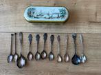 Opruiming lepeltjes en lepeldoosje theelepelblikje, Antiek en Kunst, Antiek | Bestek, Ophalen of Verzenden