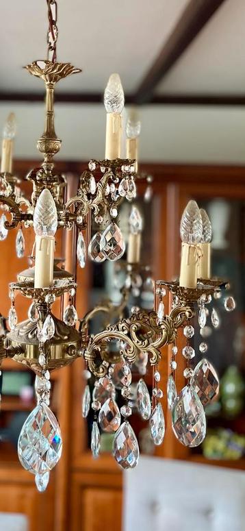 Kroonluchter met 12 Armen - 90x70cm en kristallen beschikbaar voor biedingen