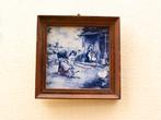Tegeltje in een houten lijstje 37695, Ophalen of Verzenden, Gebruikt