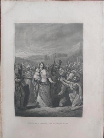 5 / Agrippina Moeder Keizer Nero  Staalgravure 1841 beschikbaar voor biedingen