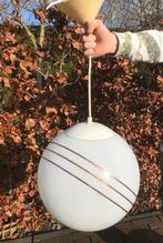 Prachtige Hollywood regency / spage age bollamp / schoollamp, Ophalen, Gebruikt, Glas, Vintage, retro, spage age