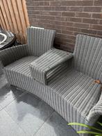 Tuinset incl. grijze kussens, Gebruikt, Wicker, Stoel, Tuinset