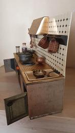 Vintage metalen/blikken keukentje., Antiek en Kunst, Antiek | Speelgoed, Ophalen of Verzenden