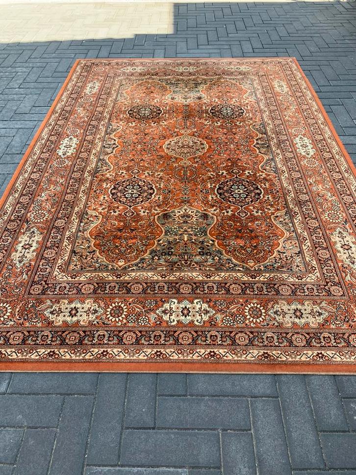 Mooi Sfeervol Vintage Vloerkleed in Warme Herfstkleuren., Antiek en Kunst, Antiek | Kleden en Textiel, Ophalen of Verzenden