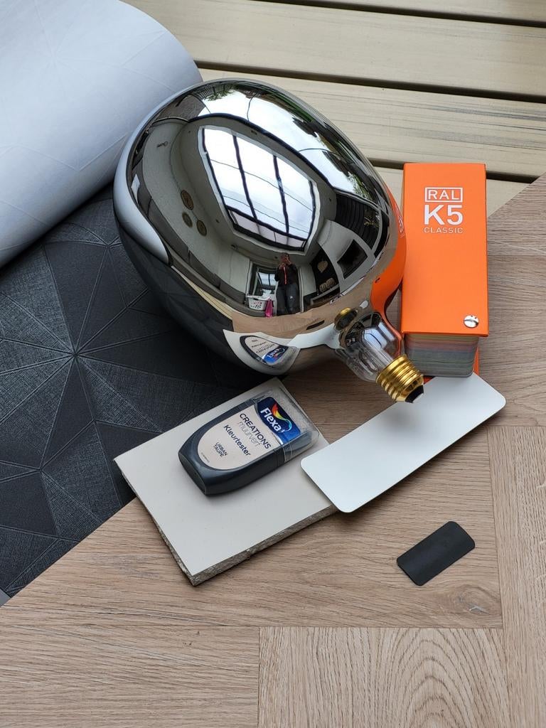 Hanglamp met 3 filamenten - Smoke/Spiegelglas, Ophalen of Verzenden, Zo goed als nieuw, Glas, 50 tot 75 cm