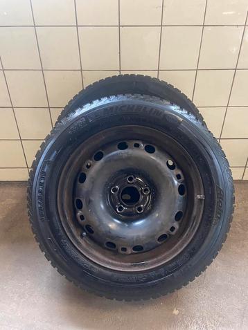 2X Michelin winterbanden Vw Polo, 185/60 R15, +- 5/6mm beschikbaar voor biedingen