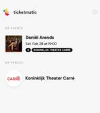 Daniël Arends in Carré - 28 februari om 19 uur, Eerste rang, Tickets en Kaartjes, Theater | Cabaret en Komedie, Drie personen of meer