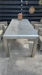 Natuurstenen Buitentafel, Tuin en Terras, Ophalen, Gebruikt, Rechthoekig, Metaal