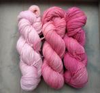 handgeverfde sokkenwol glitter FUSHIA, Ophalen of Verzenden, Nieuw, Breien of Haken, Wol of Garen