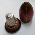 Vintage ,houten vingerhoed houder., Ophalen of Verzenden