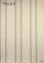 6639 klassiek vintage behang greige goud blauw swiet, Verzenden, 75 m² of meer, Wit