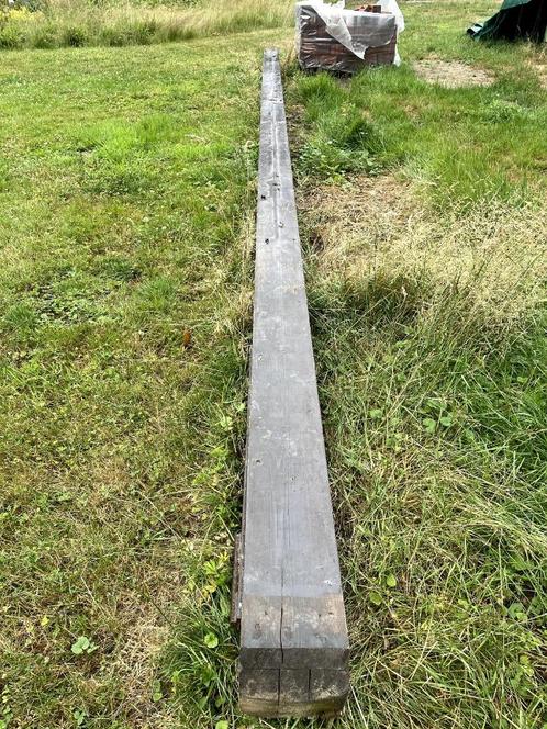 hardhouten constructiebalk 7,5 meter, Doe-het-zelf en Verbouw, Hout en Planken, Gebruikt, Balk, Eiken, 300 cm of meer, 50 mm of meer