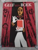 Vintage 'Geef een Boek' Poster - W.J. Rozendaal '56, Verzamelen, Ophalen of Verzenden, A1 t/m A3, Reclame, Rechthoekig Staand
