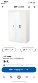 IKEA Songesand kledingkast, Huis en Inrichting, Kasten | Kledingkasten, Ophalen, Overige materialen, 100 tot 150 cm, Zo goed als nieuw