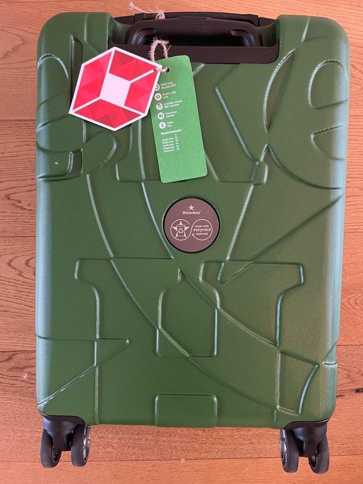 Heineken Trolley - Nieuw!, Sieraden, Tassen en Uiterlijk, Koffers, Nieuw, Hard kunststof, 50 tot 60 cm, 35 tot 45 cm, Slot, Ophalen of Verzenden