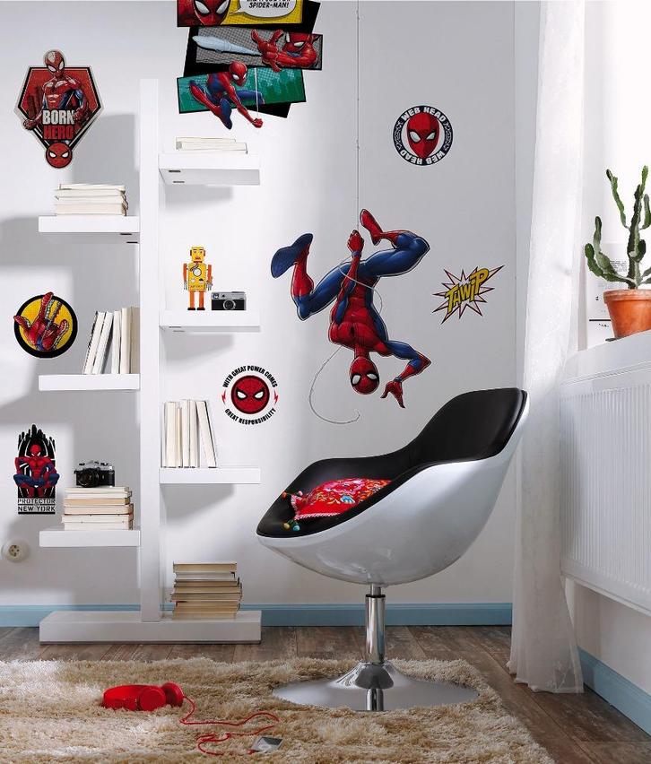 Spiderman Muurstickers 100x70 cm - Marvel, Verzamelen, Stickers, Nieuw, Film, Tv of Omroep, Ophalen of Verzenden