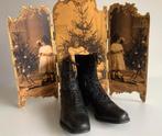 mooie antiek zwarte rijglaarsjes, Antiek en Kunst, Ophalen of Verzenden, Dames