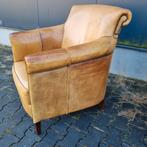 Schapenleren fauteuil naturel leer + BEZORGING, Huis en Inrichting, Fauteuils, Ophalen of Verzenden, Gebruikt, Leer, Art deco