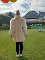 Prachtige bontjas van nerts en poolvos, Kleding | Dames, Ophalen of Verzenden, Zo goed als nieuw, Maat 38/40 (M), Bruin