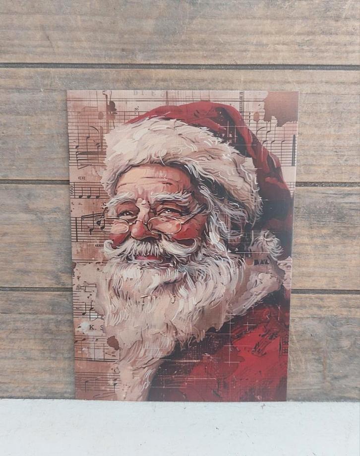 Vintage look kerst-kaart kerstman, Verzamelen, Ansichtkaarten | Themakaarten, Ongelopen, 1980 tot heden, Feest(dag), Ophalen of Verzenden