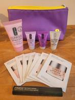 Clinique makeup tasje met 12 samples & 2 grote kleur testers, Ophalen of Verzenden, Nieuw, Gehele gezicht, Verzorging