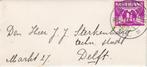 Poststuk Gestempelde Envelop Groningen - Delft 1928, Postzegels en Munten, Brieven en Enveloppen | Nederland, Ophalen of Verzenden