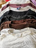 Shirts lange mouw top. Paars, zwart, bruin, wit, crème., Kleding | Dames, Wit, Maat 42/44 (L), Ophalen of Verzenden, Zo goed als nieuw