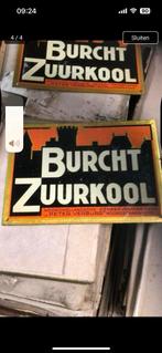 2 x Burcht zuurkool reclame bordjes van blik jaren 30
