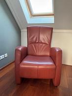 Mooie lederen relax fauteuil, Ophalen, Zo goed als nieuw, Modern, 50 tot 75 cm