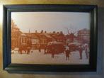 herdruk oude foto Markt, Eindhoven met huifkarren, ca. 1910, Gebruikt, Foto, Ophalen of Verzenden, Gebouw