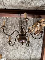 Antieke koperen kroonluchter, Huis en Inrichting, Lampen | Kroonluchters, Ophalen, Zo goed als nieuw