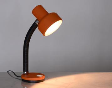 ✅ Bureaulamp oranje SEVENTIES retro ca. 1970 beschikbaar voor biedingen
