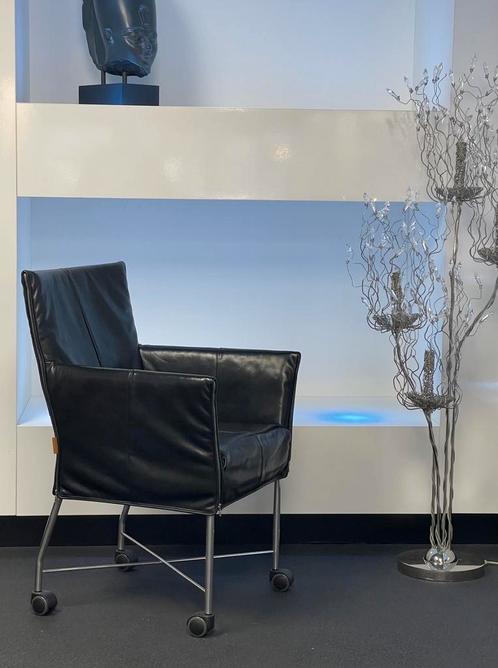 6 Montis Geraldine stoelen Rancho leer showroomstaat, Huis en Inrichting, Stoelen, Leer, Ophalen