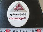 sticker spierpijn? massage! NGS sportmassage, Ophalen, Zo goed als nieuw, Bedrijf of Vereniging
