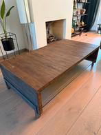 Salontafel hout en glasplaat, Huis en Inrichting, Tafels | Salontafels, Ophalen, 100 tot 150 cm, 50 tot 100 cm, Zo goed als nieuw