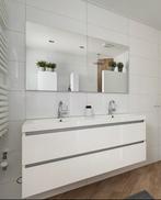 Badkamermeubel hoogglans wit met Grohe kranen, Huis en Inrichting, Badkamer | Badkamermeubels, Ophalen, Gebruikt, 100 tot 150 cm