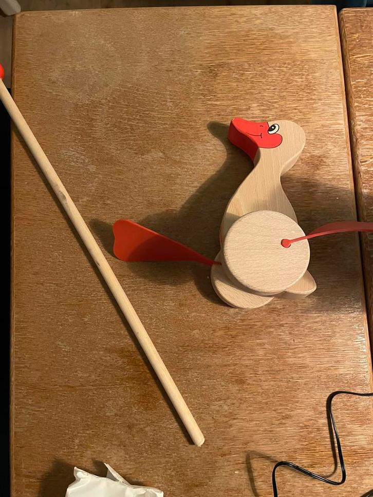 Goki Houten Duwfiguur Eend Naturel, Kinderen en Baby's, Speelgoed | Houten speelgoed, Gebruikt, Duw- of Trekspeelgoed, Ophalen
