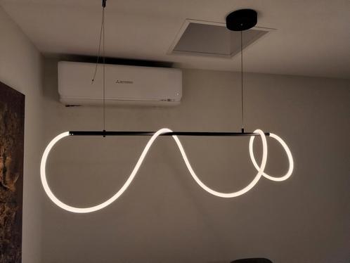 Moderne hanglamp LED met 3 standen, Huis en Inrichting, Lampen | Hanglampen, Zo goed als nieuw, Kunststof, Metaal, Ophalen