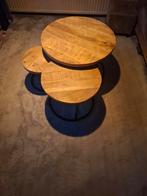 Mangohout Salon Tafel Set - Zeer Nette Staat!, Huis en Inrichting, Tafels | Salontafels, Ophalen of Verzenden