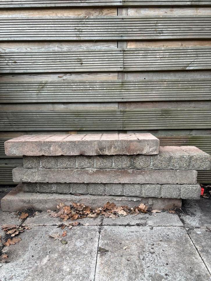 Tuintegels / Randtegels 100x25 cm, Tuin en Terras, Bielzen en Borders, Gebruikt, Border, Beton, Minder dan 25 cm, 100 tot 200 cm